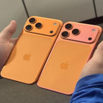 Hình ảnh chiếc iPhone 17 Pro Max màu cam vũ trụ bị đổi màu trên trang cá nhân X của The Galox