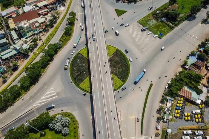 Nút giao Võ Văn Kiệt - Quốc lộ 1A tại huyện Bình Chánh, TP.HCM