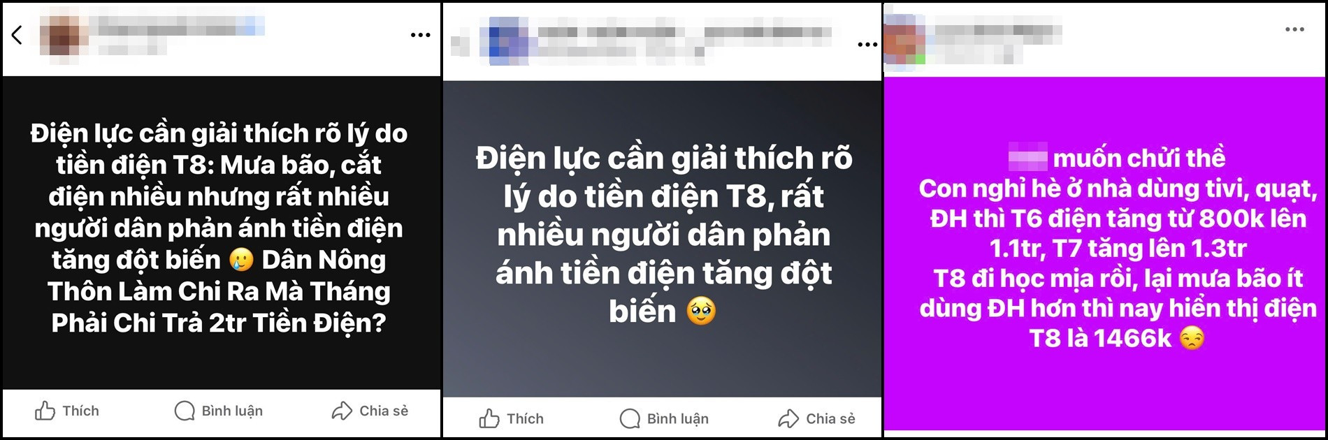 Người dân lo lắng vì hóa đơn tiền điện tăng cao cats.jpg