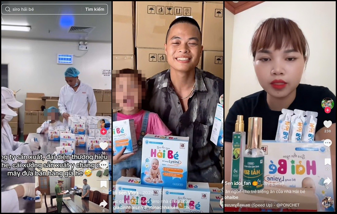 Lê Văn Hải liên tục đăng các video quảng cáo sản phẩm siro ăn ngon Hải Bé trên nền tảng TikTok và thu về số lượng đơn hàng "khủng" cats.jpg