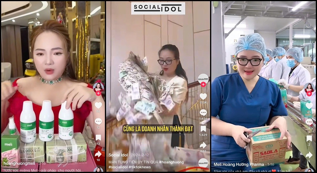 Hoàng Hường thường "flex" sự giàu có trên mạng xã hội trong quá trình quảng cáo sản phẩm page.jpg
