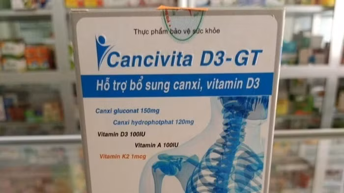 Sản phẩm thực phẩm bảo vệ sức khỏe Cancivita D3-GT