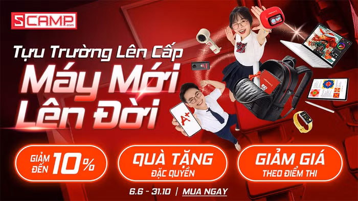  Mùa tựu trường năm 2025 đang đến gần, CellphoneS đã và đang triển khai chương trình ưu đãi “Back to school 2025: Tựu trường lên cấp - máy mới lên đời”