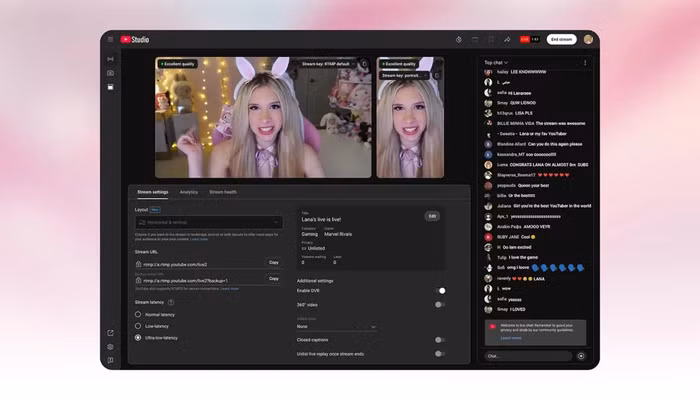 Người sáng tạo nội dung sẽ có thể xem cả hai định dạng phát trực tiếp trên YouTube