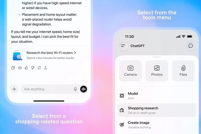 OpenAI vừa giới thiệu tính năng shopping research tích hợp trong ChatGPT