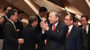 Tổng Bí thư Tô Lâm cùng các lãnh đạo, nguyên lãnh đạo Đảng, Nhà nước đến dự lễ tuyên dương 96 Bí thư chi bộ xuất sắc và trao Giải Búa liềm Vàng lần thứ 10