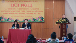 Công ty CP Đầu tư Phát triển Hà Nội tổ chức Hội nghị lấy ý kiến cử tri nơi công tác giới thiệu người ứng cử đại biểu HĐND thành phố Hà Nội