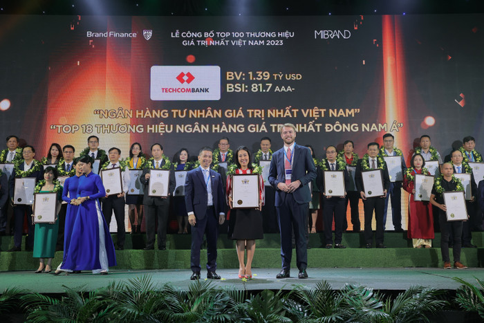 CMO Thái Minh Diễm Tú của TechcomBank tại lễ vinh danh 