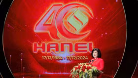 Tổng giám đốc Công ty Cổ phần Hanel bà Bùi Thị Hải Yến phát biểu