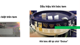 Tem chống giả trên sản phẩm Dulux và Maxilite
