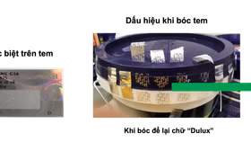 Tem chống giả trên sản phẩm Dulux và Maxilite