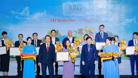 Đại diện Tập đoàn BRG nhận danh hiệu “Top 100 doanh nghiệp phát triển bền vững trong lĩnh vực thương mại - dịch vụ”