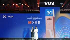 Đại diện SHB nhận giải thưởng vinh danh "Ngôi sao tăng trưởng thẻ năm 2025"