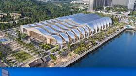 Trung tâm Hội nghị và Triển lãm APEC Phú Quốc (ảnh trên) sở hữu thiết kế ấn tượng lấy cảm hứng từ những con sóng Phú Quốc