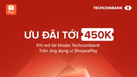 Mở tài khoản Techcombank trên ứng dụng ShopeePay