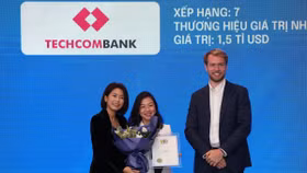 Bà Nguyễn Thị Lộc, Giám đốc điều hành Techcombank miền Nam tại buổi lễ