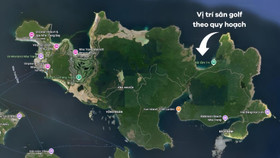 Sân golf nằm tại khu vực Bãi Tre vắt sang Đầm Bấy, một trong những góc đảo tuyệt đẹp và cực riêng tư trên đảo Hòn Tre