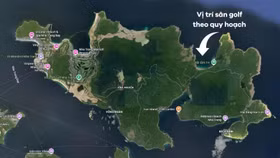 Sân golf nằm tại khu vực Bãi Tre vắt sang Đầm Bấy, một trong những góc đảo tuyệt đẹp và cực riêng tư trên đảo Hòn Tre