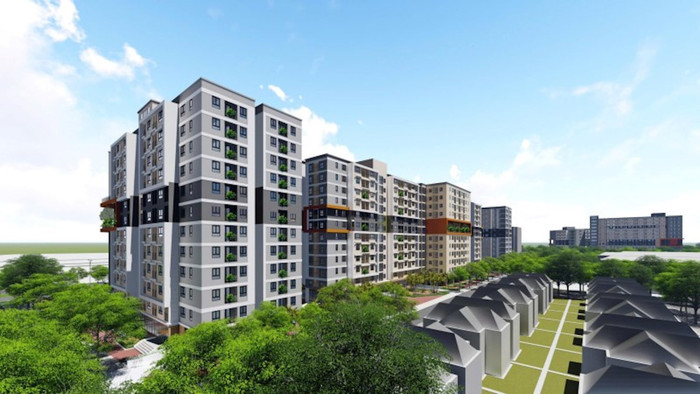 Phối cảnh dự án nhà ở xã hội Thăng Long Green City