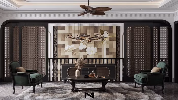 Phong cách thiết kế nội thất Indochine tạo nên một vẻ đẹp rất riêng