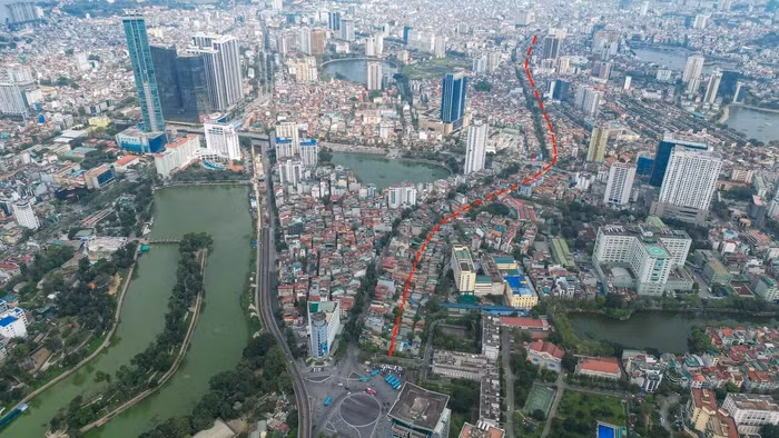 Dự án Vành đai 1 đoạn Hoàng Cầu - Voi Phục chậm tiến độ nhiều năm