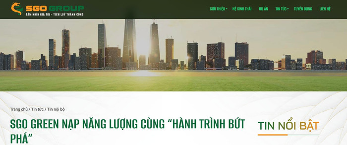 SGO Green là doanh nghiệp thuộc Tập đoàn SGO