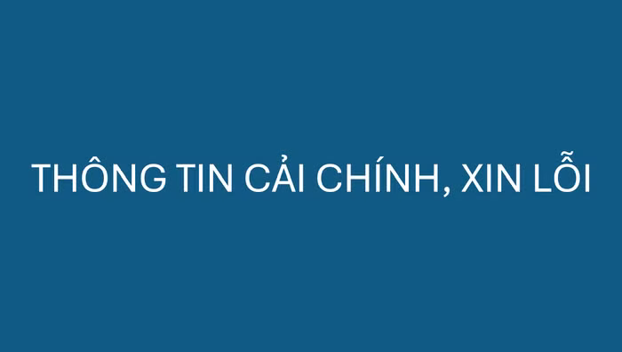 Thông tin cải chính, xin lỗi