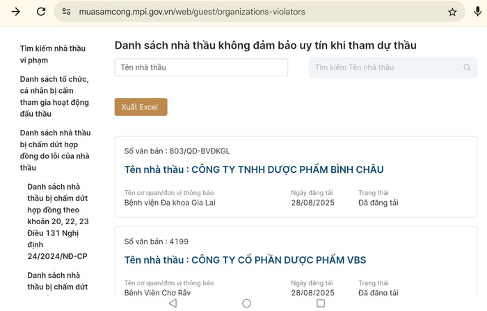 Nhiều doanh nghiệp ngành dược bị liệt vào danh sách không đảm bảo uy tín khi dự thầu