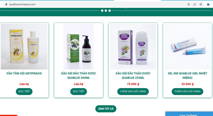 Một số sản phẩm của Dược mỹ phẩm Quang Xanh untitled.png