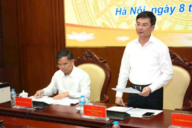 Ông Phạm Thanh Hà, Phó Thống đốc Ngân hàng Nhà nước phát biểu tại cuộc họp báo
