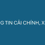 Thông tin cải chính, xin lỗi
