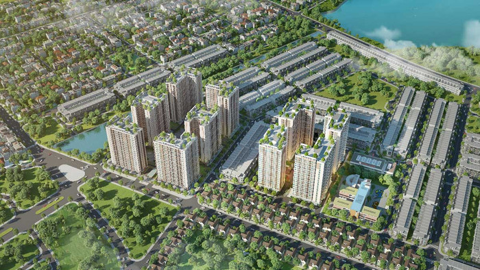 Phối cảnh khu đô thị xanh Bàu Tràm Lakeside