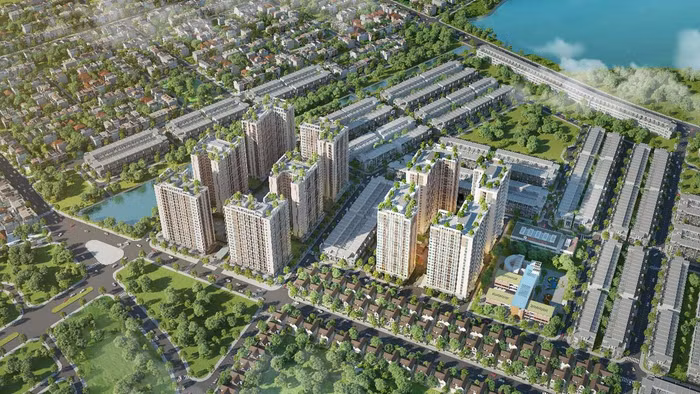 Phối cảnh khu đô thị xanh Bàu Tràm Lakeside