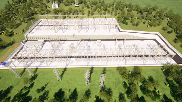 Phối cảnh dự án trạm biến áp 220kV khu kinh tế Nghi Sơn và đường dây đấu nối