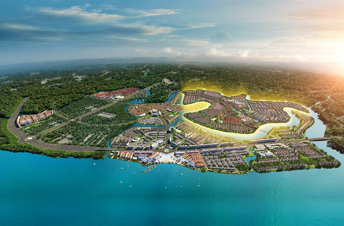 Phối cảnh phân khu Đảo Phượng Hoàng thuộc khu đô thị Aqua City