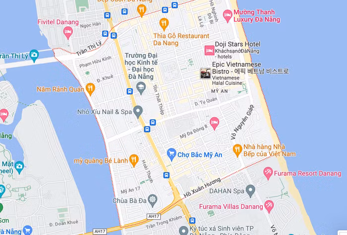 Địa bàn phường Mỹ An, quận Ngũ Hành Sơn, thành phố Đà Nẵng