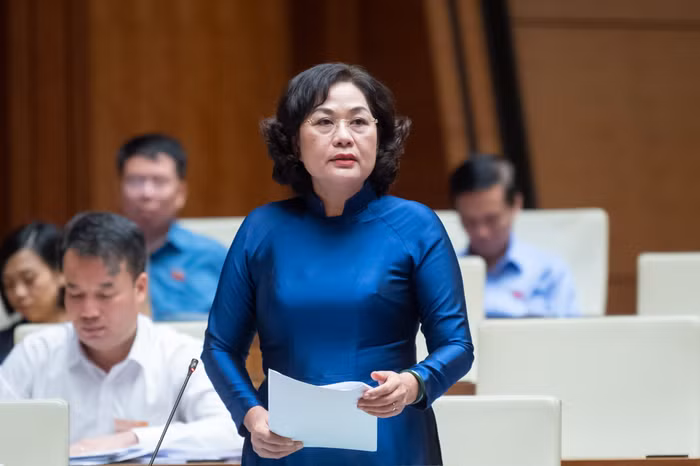 Thống đốc Ngân hàng Nhà nước Nguyễn Thị Hồng trả lời chất vấn