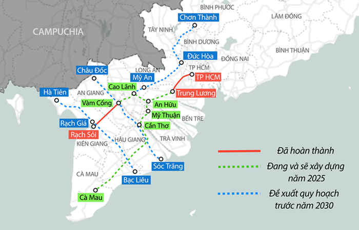 Cao tốc Mỹ An - Cao Lãnh giai đoạn 1 dài 26,6km