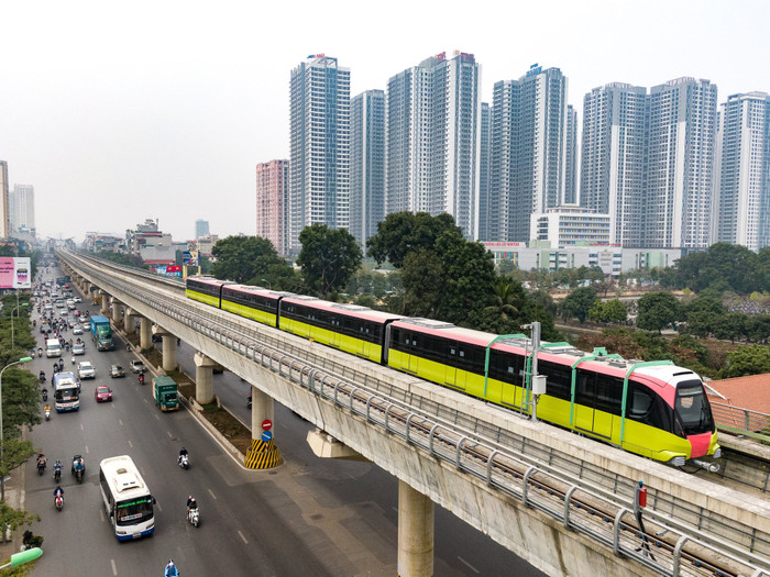 Một đoạn đường sắt trên cao tại Hà Nội