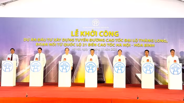 Khởi công tuyến đường nối Đại lộ Thăng Long và cao tốc Hà Nội - Hoà Bình