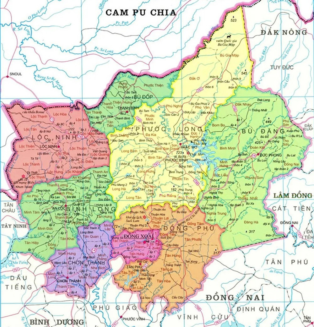 Vị trí của Bình Phước giáp với Campuchia ban-do-hanh-chinh-tinh-binh-phuoc.jpg