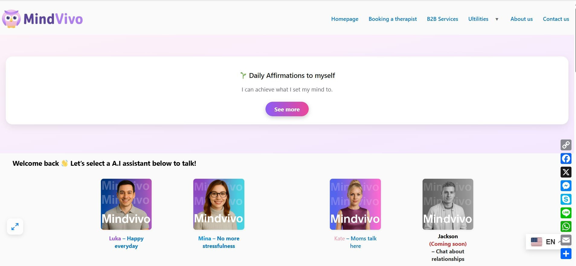 Mindvivo hiện có 3 chatbot AI đang hoạt động và 1 AI tên Jackson sẽ hoạt động trong thời gian tới capture-1889.jpg