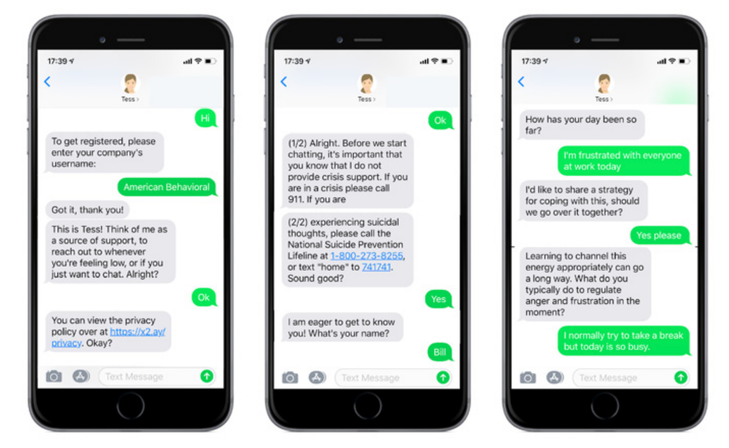 Tess cho phép người dùng tương tác với chatbot qua tin nhắn 5e0e6dee473c76b0df8b6578-screen-shot-2020-01-02-at-22536-pm.png