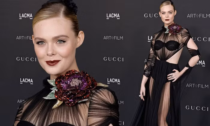 Elle Fanning đưa xu hướng trang điểm mặn mà quyến rũ lên thảm đỏ ảnh 3