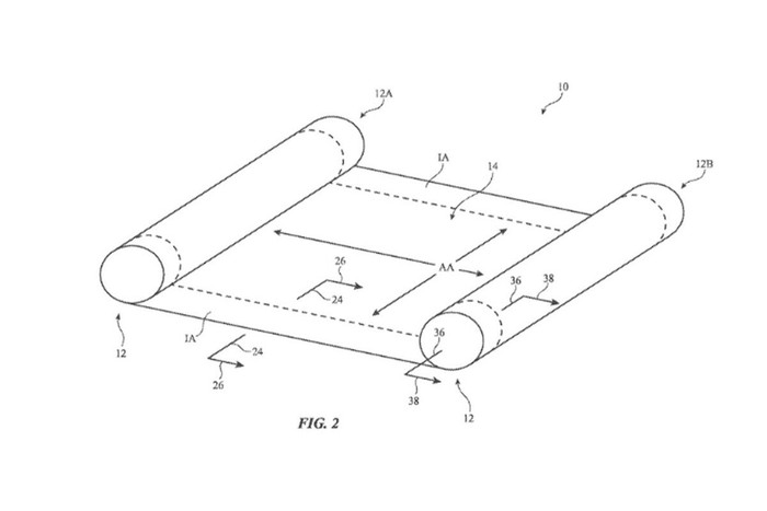 Apple đăng ký bằng sáng chế cho thiết kế màn hình cuộn