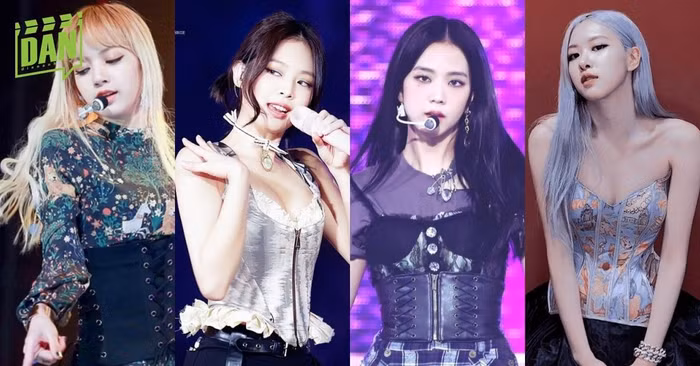 Xu hướng phối áo corset của BLACKPINK phối đồ thường nhật đỏm dáng