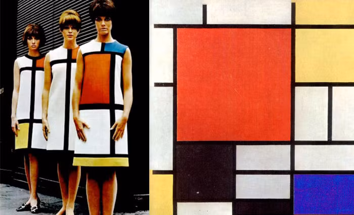 BST The Mondrian Collection năm 1965 của Yves Saint Laurent