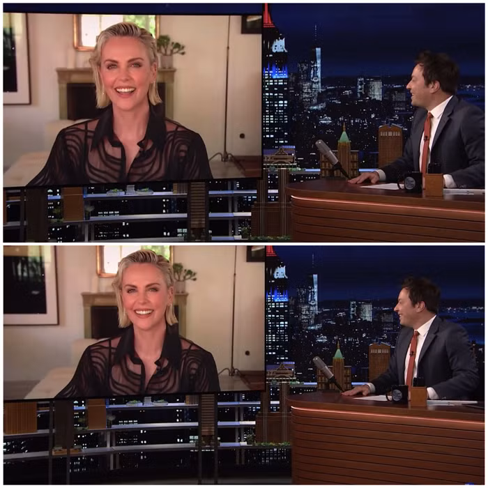 Mỹ nhân Fast & Furious - Charlize Theron diện sơ mi xuyên thấu của NTK Công Trí trên sóng truyền hình Mỹ-2