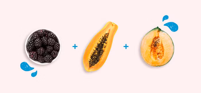 đu đủ mâm xôi dưa vàng