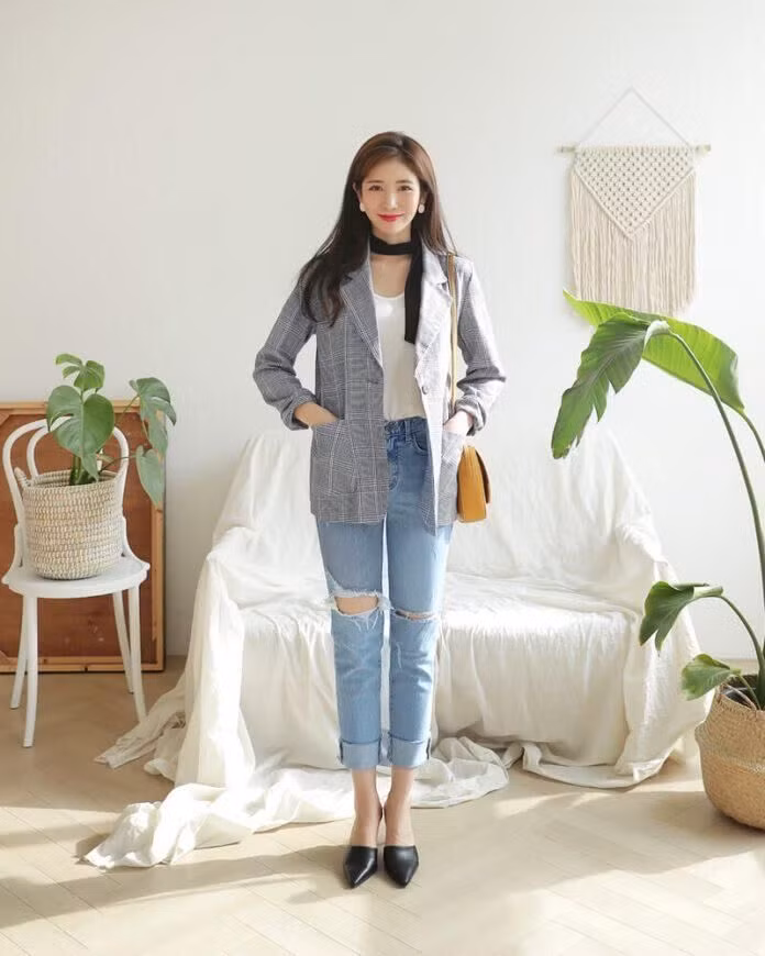 Công thức mix áo khoác blazer đơn giản mà thanh lịch